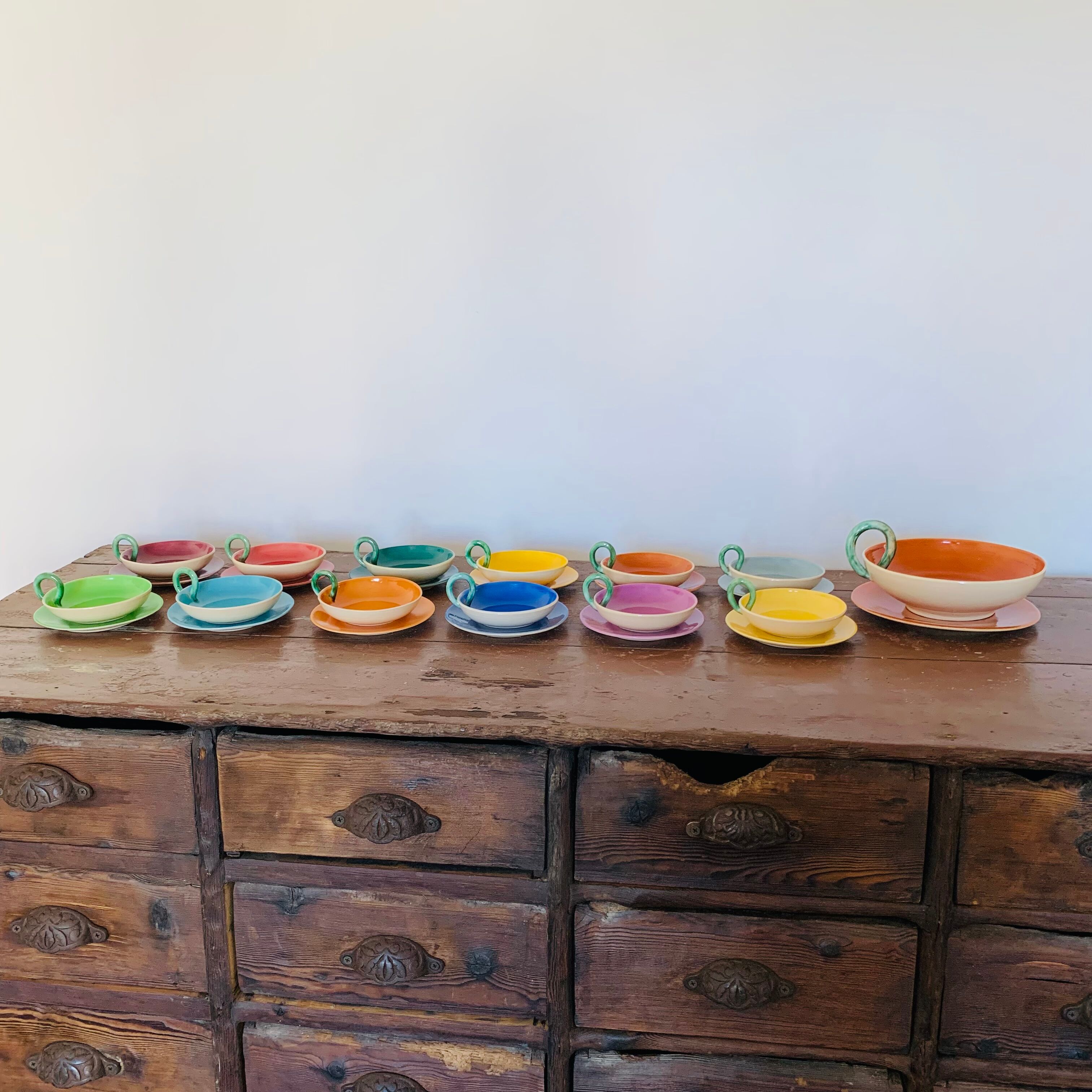 Vintage fruit service by Michel Clément