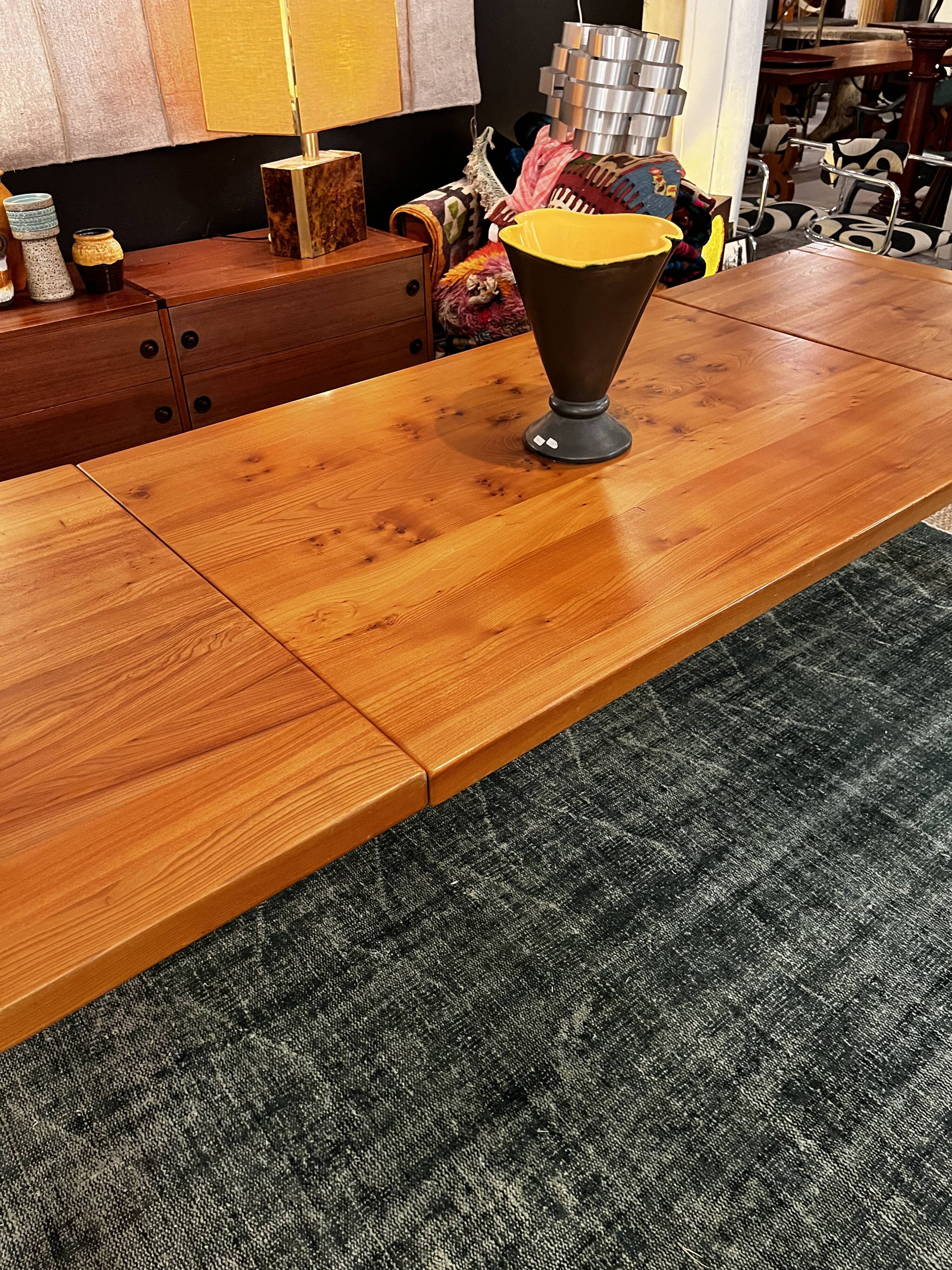 Solid elm dining table