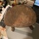 Small Vintage Tripod Plant Stool Brutalist Modernist Design Oak?