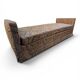 Vintage upholstered 2-seater sofa – embroidered cashmere fabric