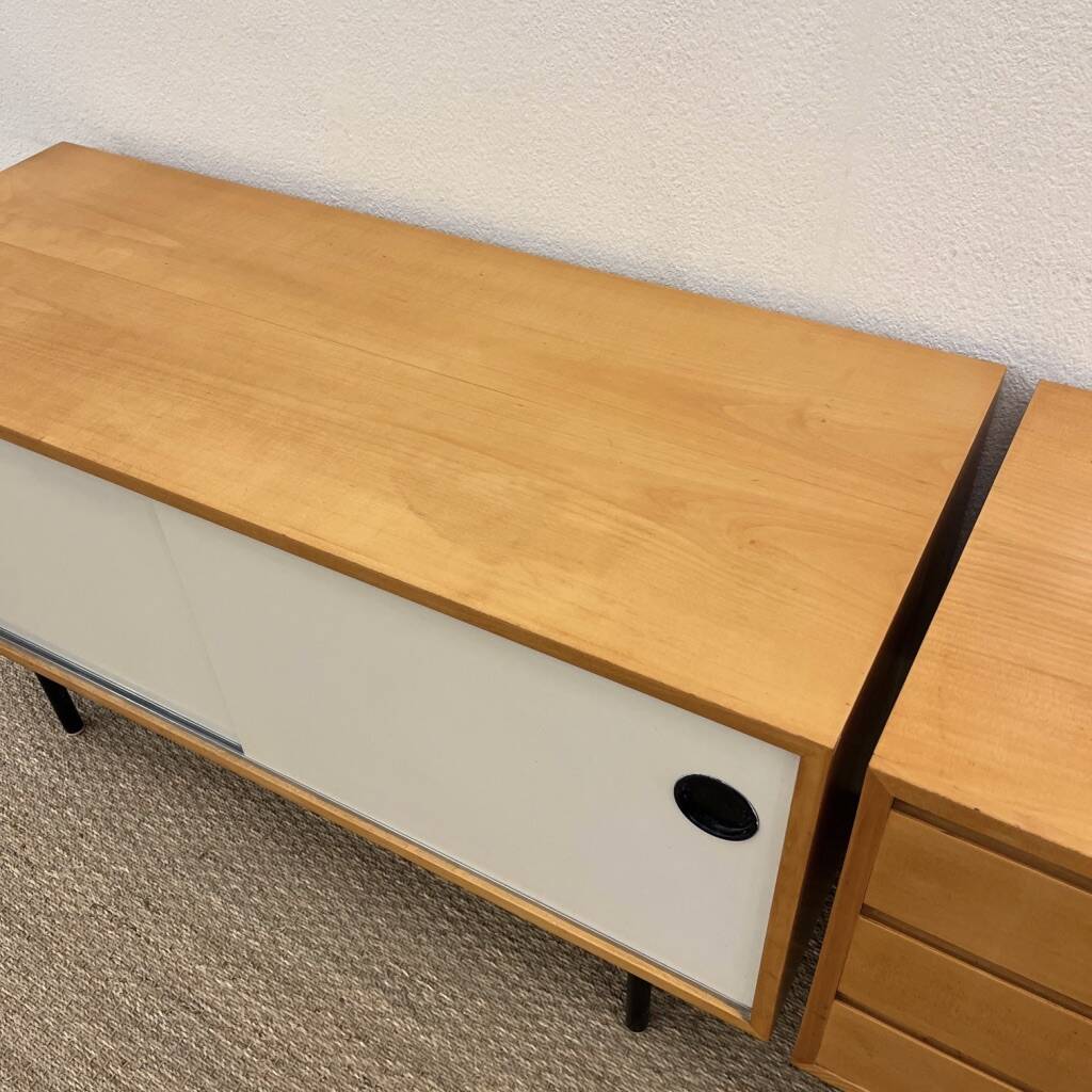 Kurt Thut small cabinet with sliding doors Switzerland 1950s