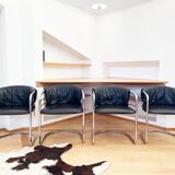 Pair of Italian leather chairs