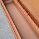 Commode vintage pied compas et rotin