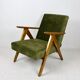 Vintage B-310 VAR armchair in olive green velvet from 70th