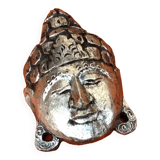 Hanging mask Carved wood Indonesia (Bali) Buddha face