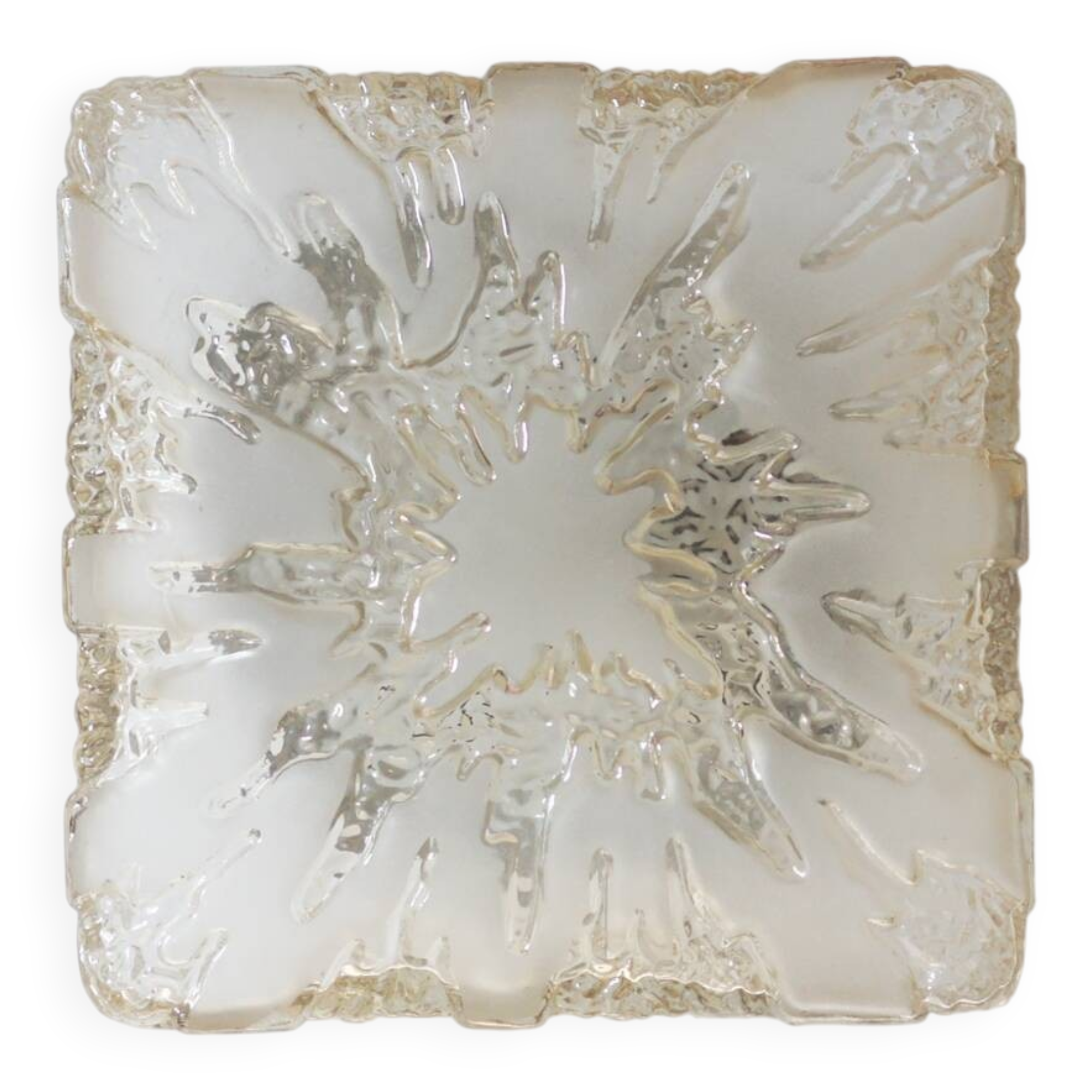 Mid-Century Modern Sconce in Glass and Steel, 1960s