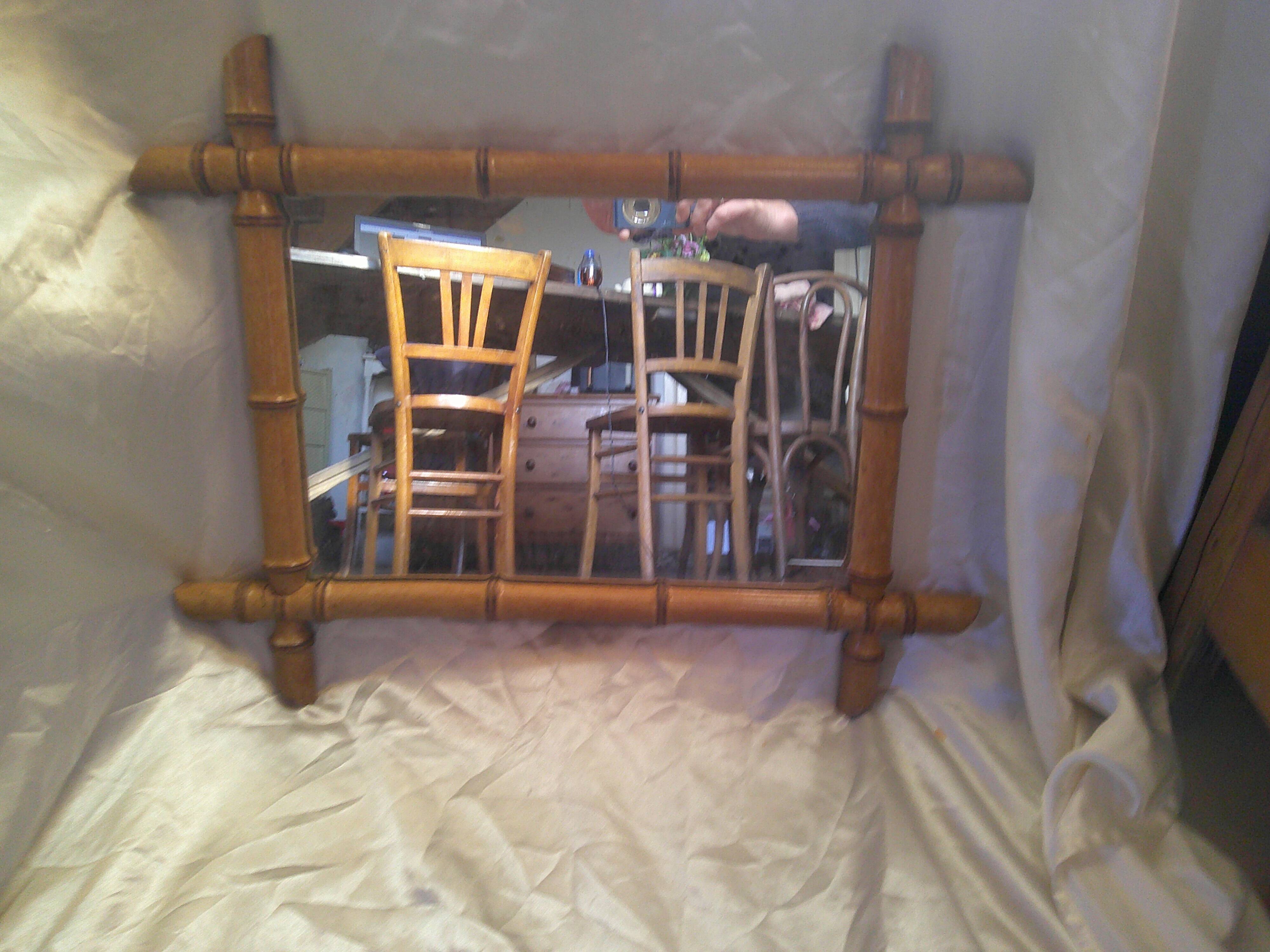 Antique bamboo imitation mirror