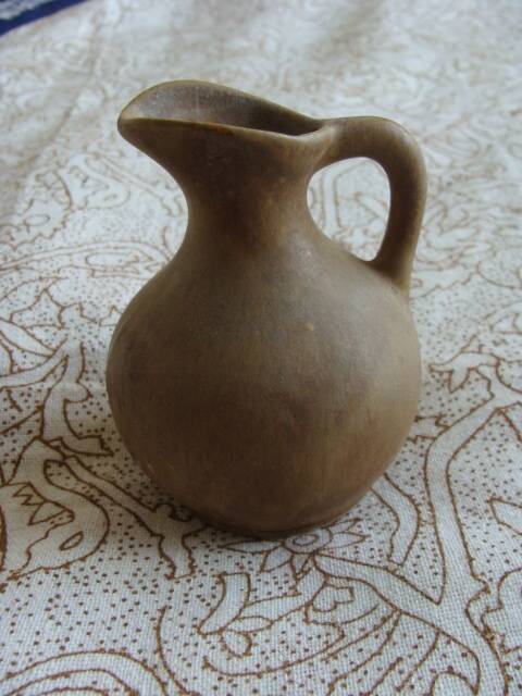 Small imitation wood pitcher