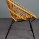 Rattan armchair, Dutch Design, 1960
