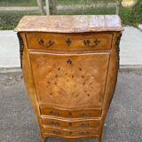Curved secretary in Louis XV marquetry