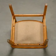 Chaises de salle à manger style Razorblade par Henning Kjærnulf en chêne et cuir, Danemark