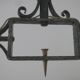 Brutalist wrought iron and copper 2-arm chandelier, 1960s