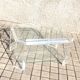 Coffee table DESIGN Modernist glass and transparent plexiglass Lucite DAVID LANGE 75x50
