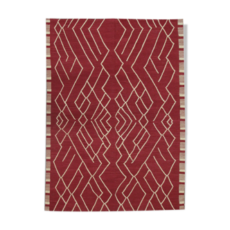 - kilim handwoven abstract geometric area rug 180x234cm