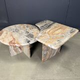 Marble coffee table set, 1970s