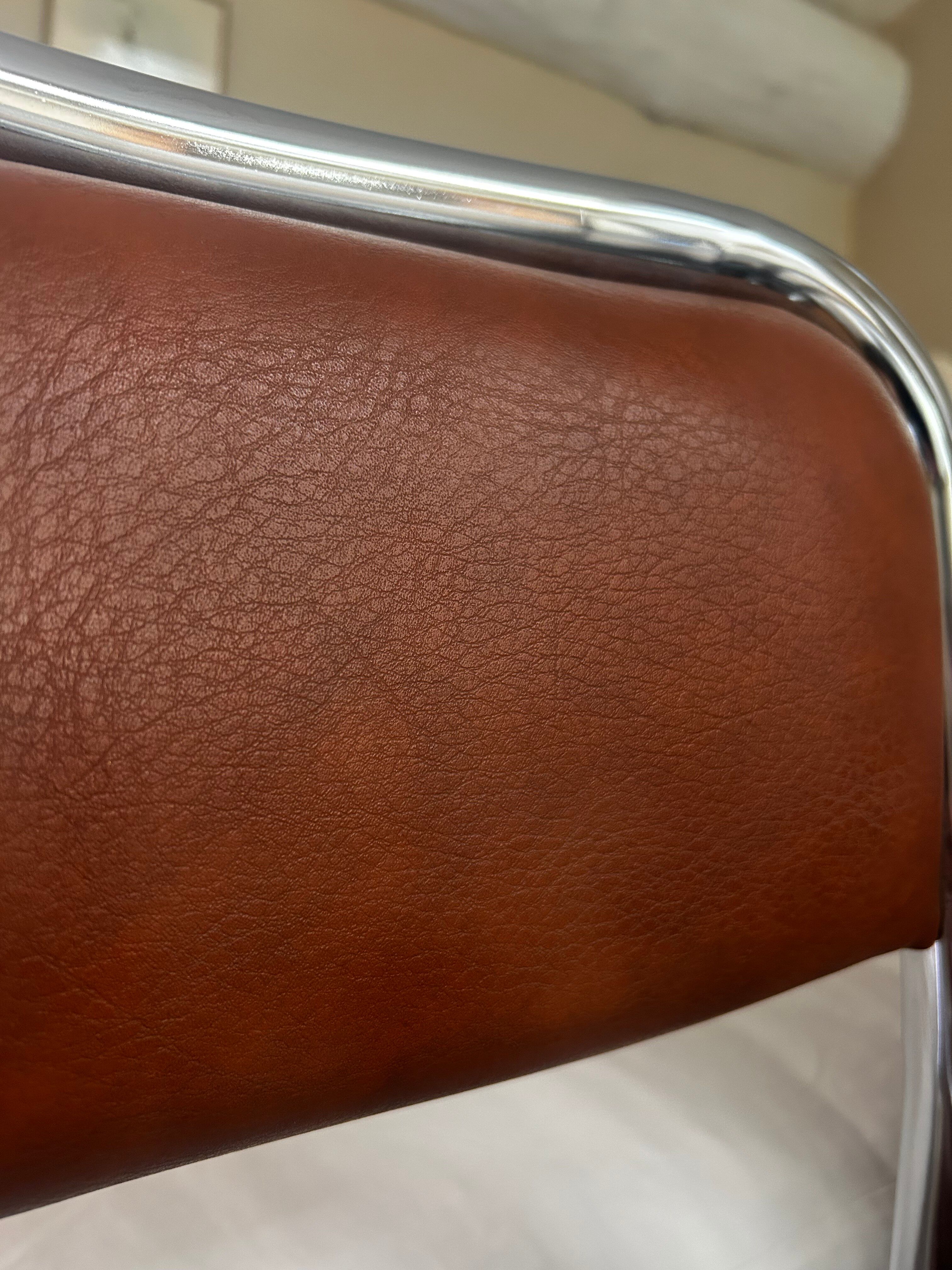 4 vintage chrome chairs