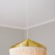 Hans Agne Jakobsson silk and brass fringe pendant circa 1960.