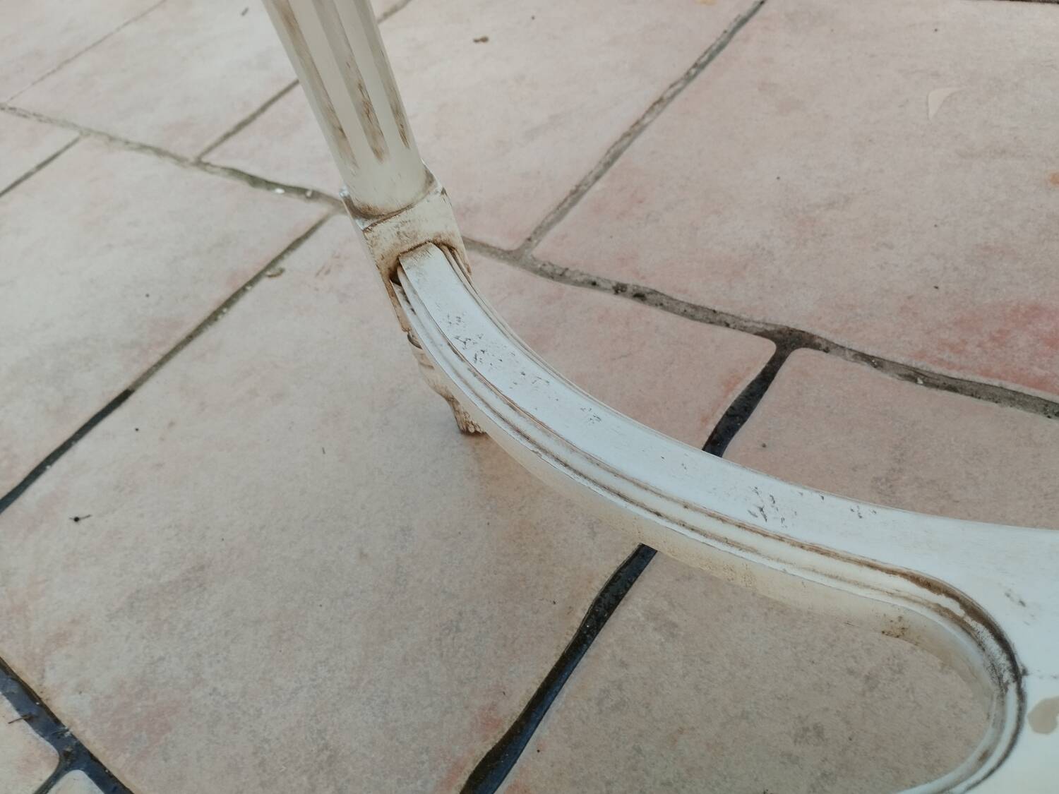 Antique Louis XVI style coffee table with marble top