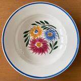 6 old soup plates in Sarreguemines earthenware