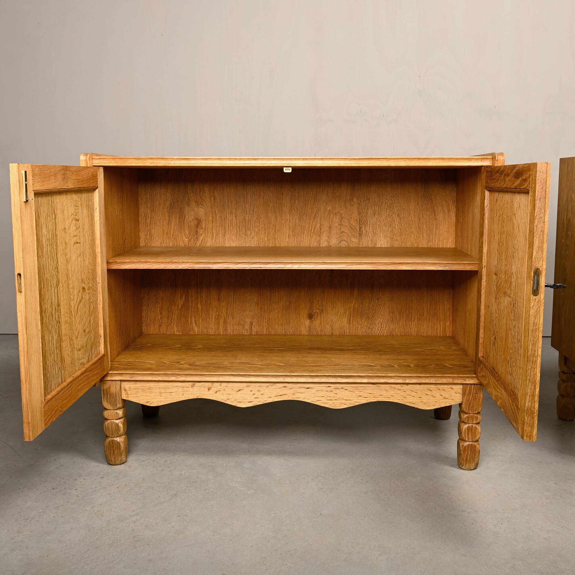 Danish Mid-Century Henning Kjærnulf Oak Bedside Cabinets or Sideboards