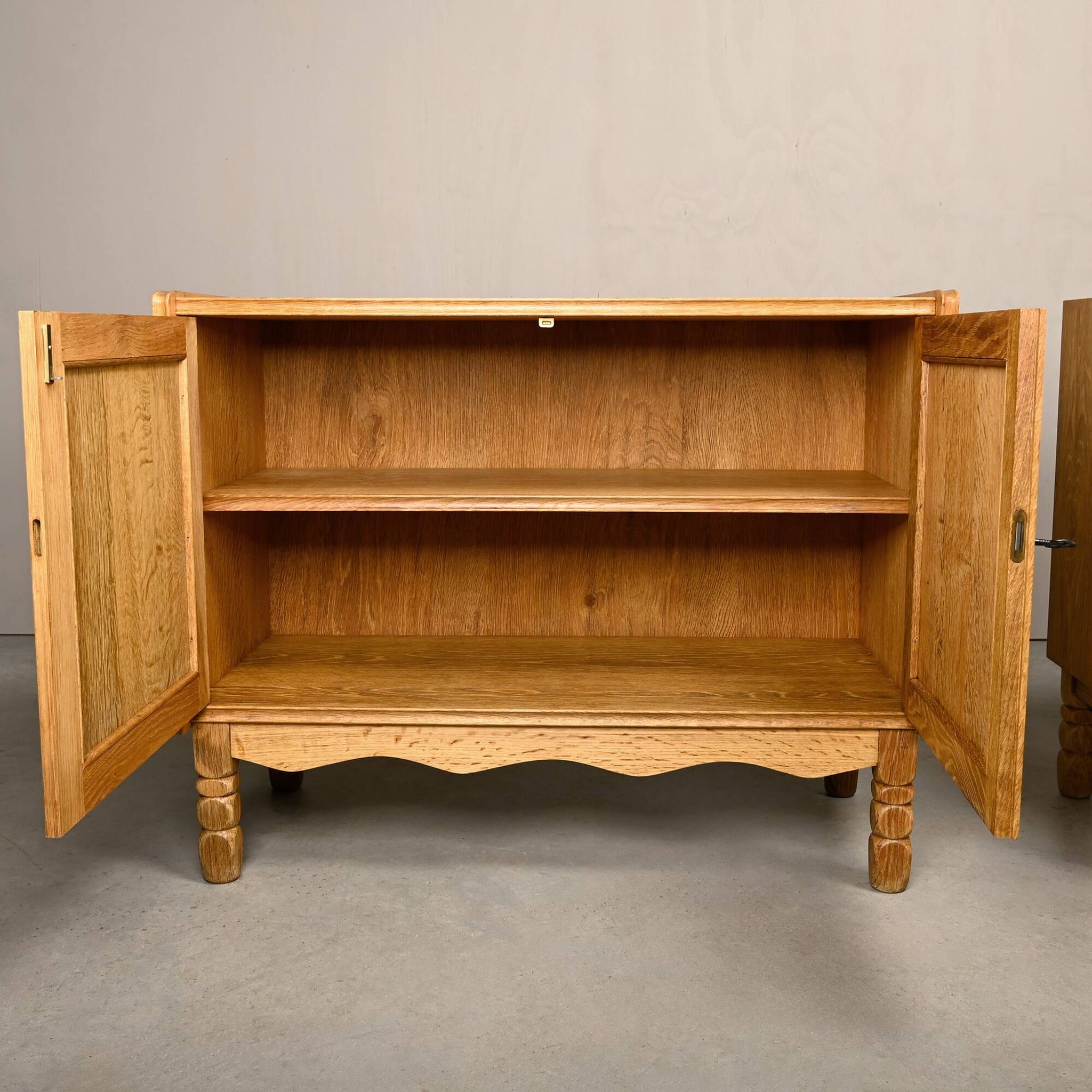 Danish Mid-Century Henning Kjærnulf Oak Bedside Cabinets or Sideboards