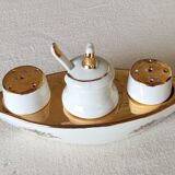 Condiment service - saleron- in Paris porcelain
