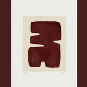 "Maori" brown painting on paper signed eawy