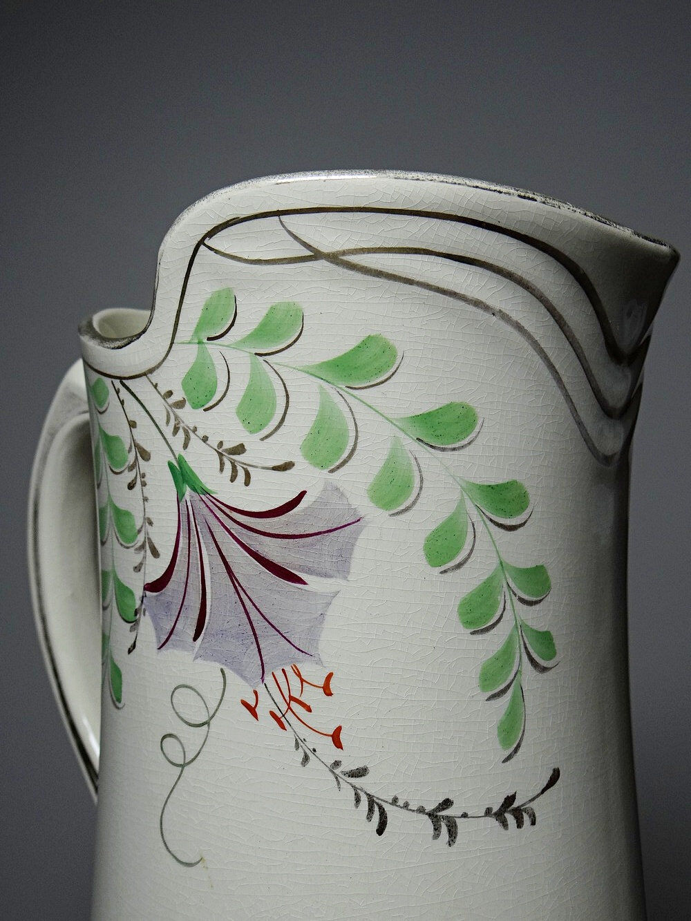 Large antique toilet bowl faience Hamage Moulin des Loups