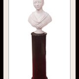 White marble bust by Giuseppe Croff representing Joséphine Carron