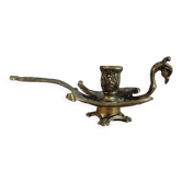 Candle holder bird Peacock wings brass bronze gilded Dpc 0123110