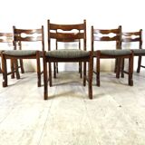 Chaises à repas vintage brutalistes, lot de 6 - 1970