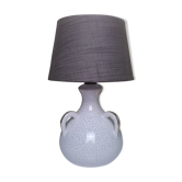 Lamp ceramic with handles in cracked enamel and gilding of Accolay