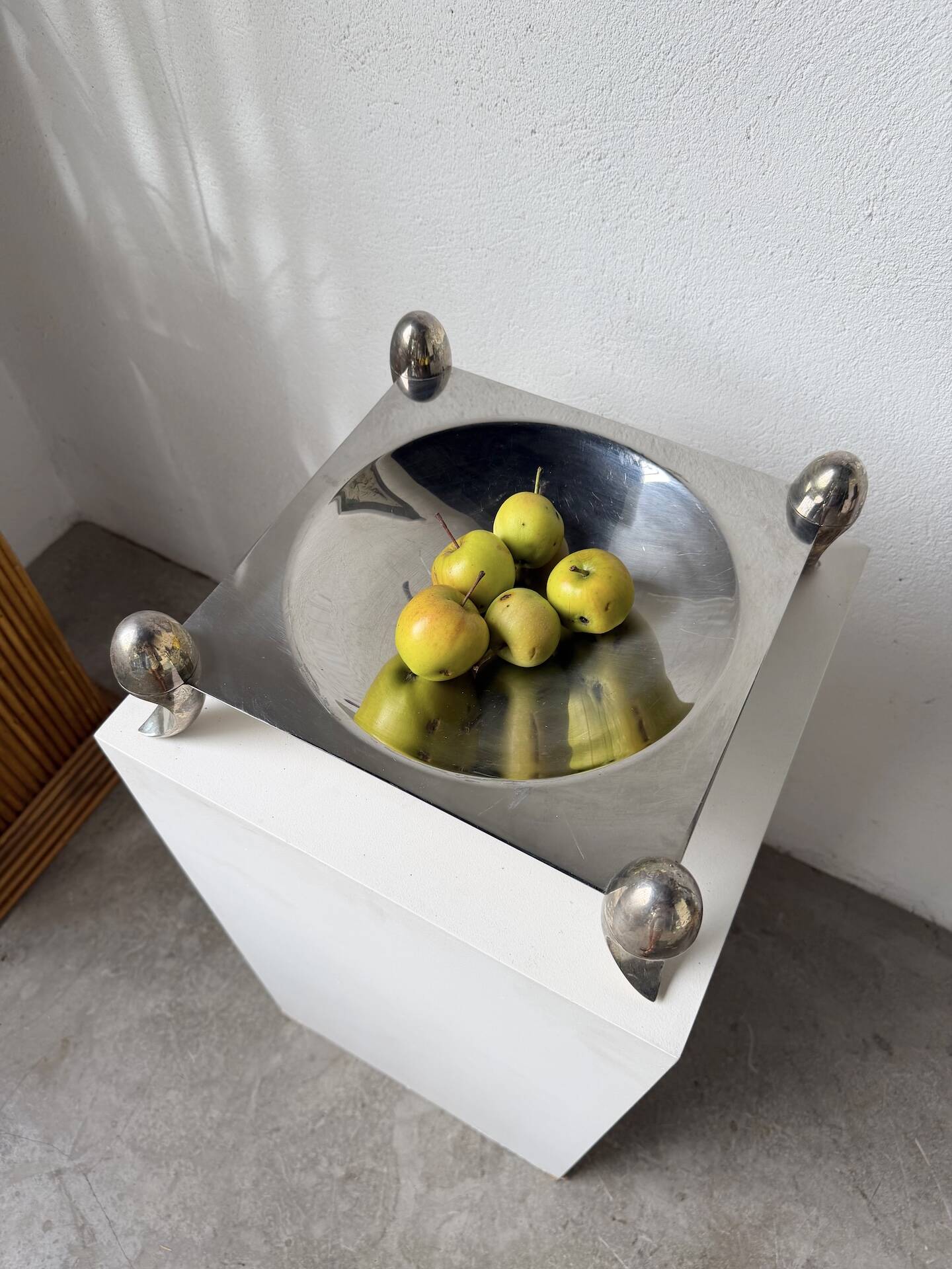Silver-plated fruit bowl