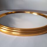 Round mirror tray with gold edge - 1950s