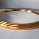 Round mirror tray with gold edge - 1950s