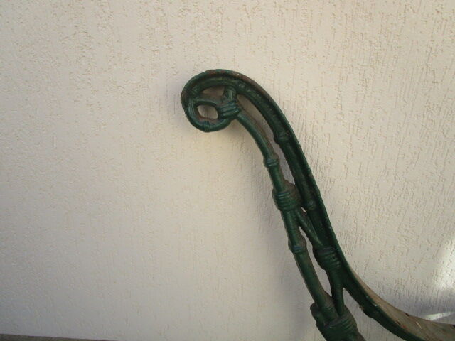Old garden bench, cast iron foot early 20th