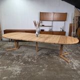 Dyrlund, vintage 1960s XXXXL extendable Danish dining table