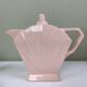 Théière art déco rose
