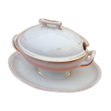 Sauceboat with lid XIXth Porcelaine de Paris