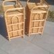 Pair of 1970s rattan bedside tables