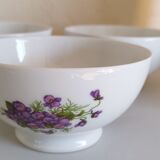 Set of 3 purple bowls