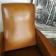 Armchair 50s skaï metal base