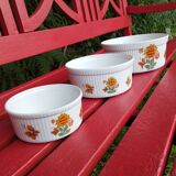 3 nesting salad bowls Tuileries porcelain gold cup of good French taste