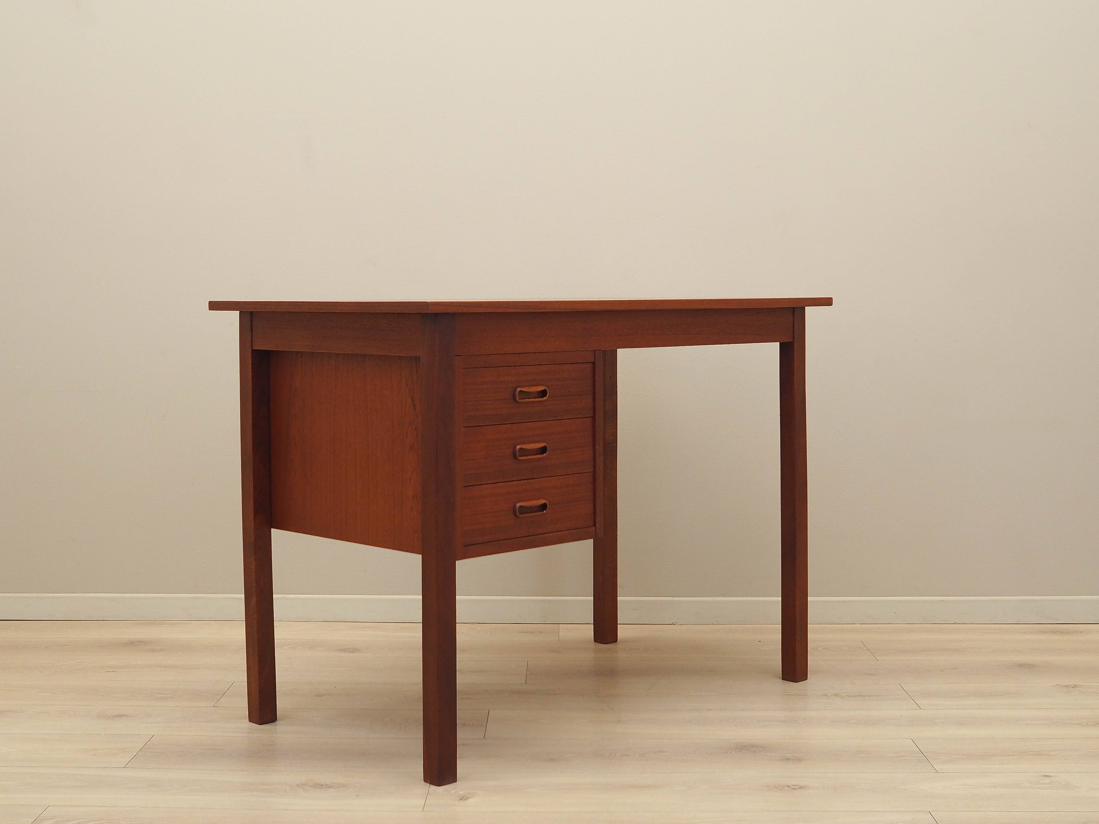 Teak desk, Danish design, 1970s, production: Denmark