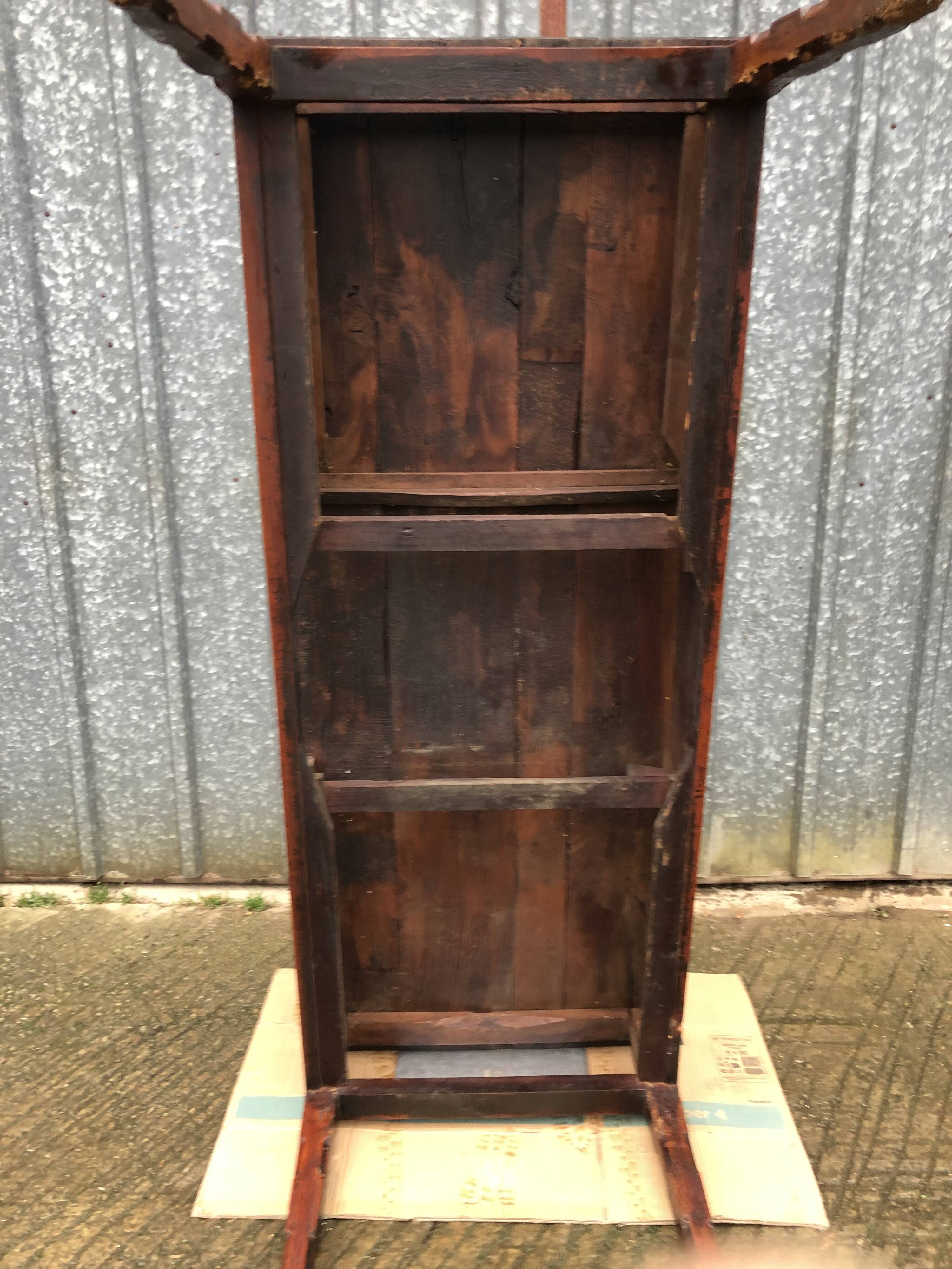 Antique farmhouse table in solid cherry wood with 3 drawers.