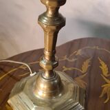 pair of brass bedside lamp 32x15 elec ok switch to the socket, good general condition