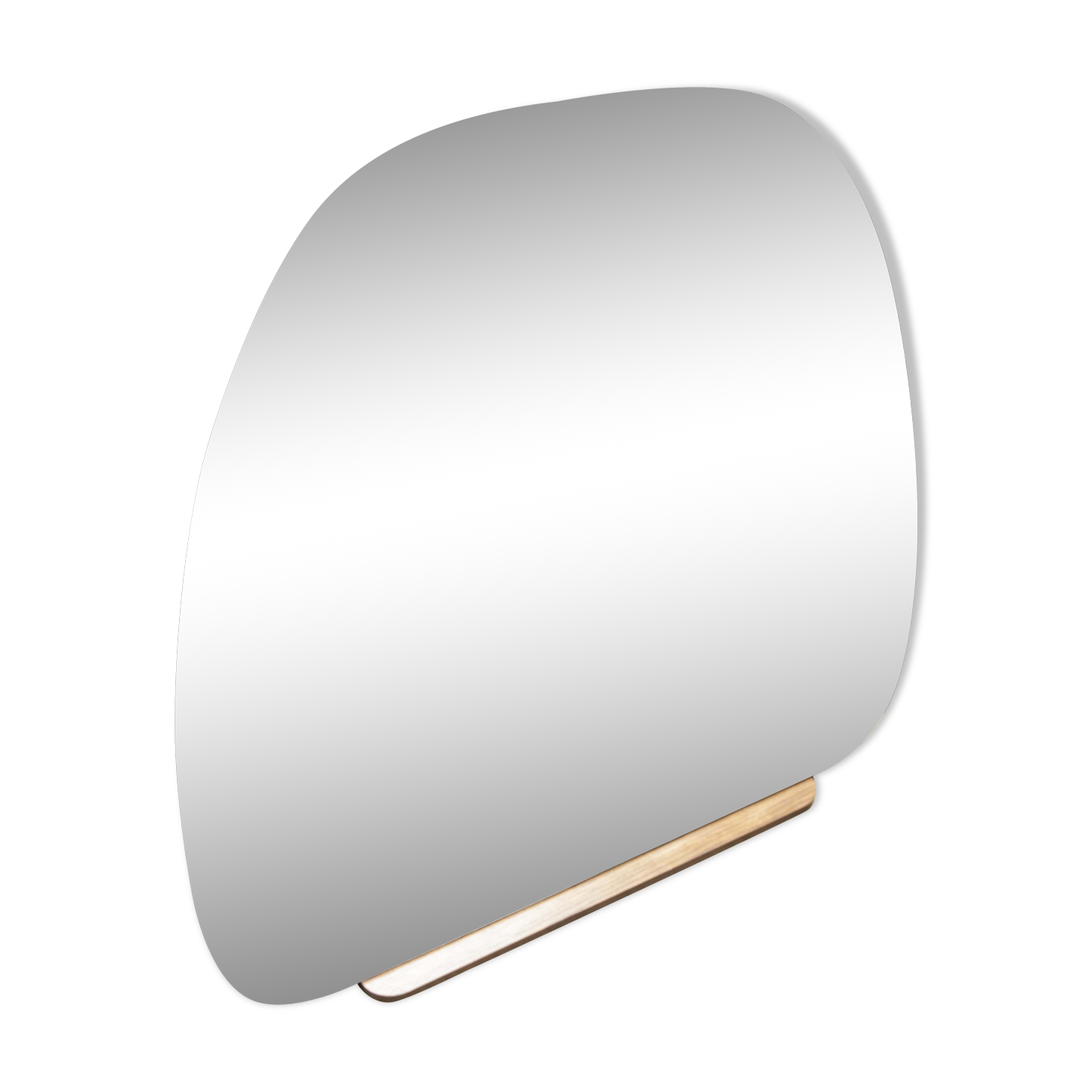 Mirror on symmetrical furniture 60s - 92x93cm