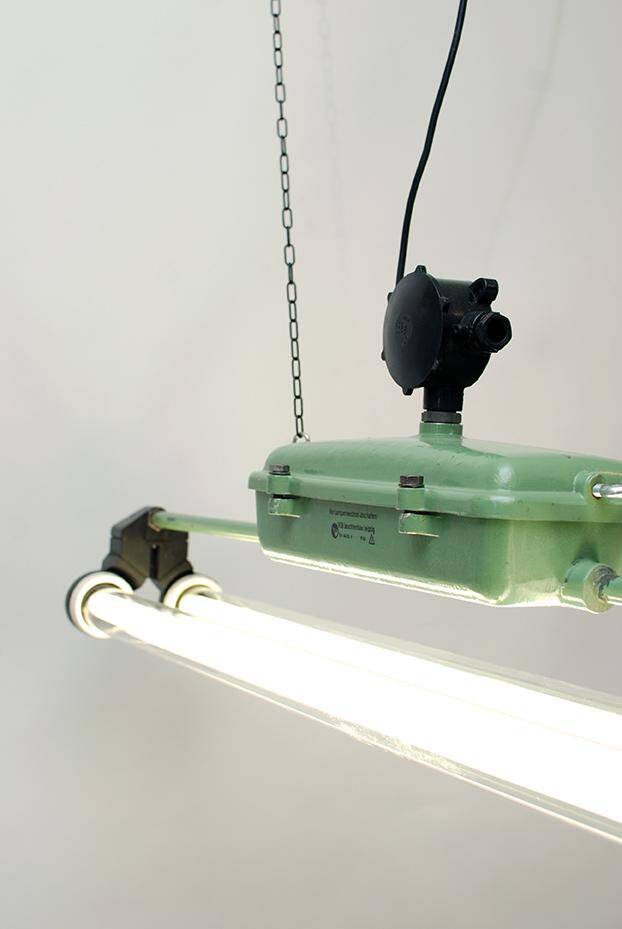 Set of 2 vintage neon pendants from East Germany 60s 70s
