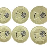 Set of six Sologne plates