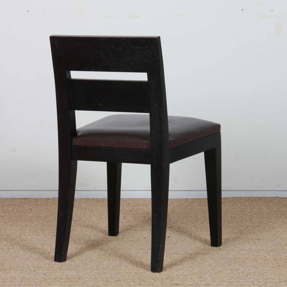 Set of 4 Archipel chairs in leather by Christian Liaigre, 1994